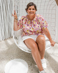 Adaptive Penny Top - Pink Floral