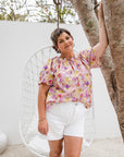 Adaptive Penny Top - Pink Floral