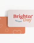 Pink Brighter Day gift card with orange reverse side