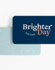 Navy Brighter Day gift card with light blue reverse side