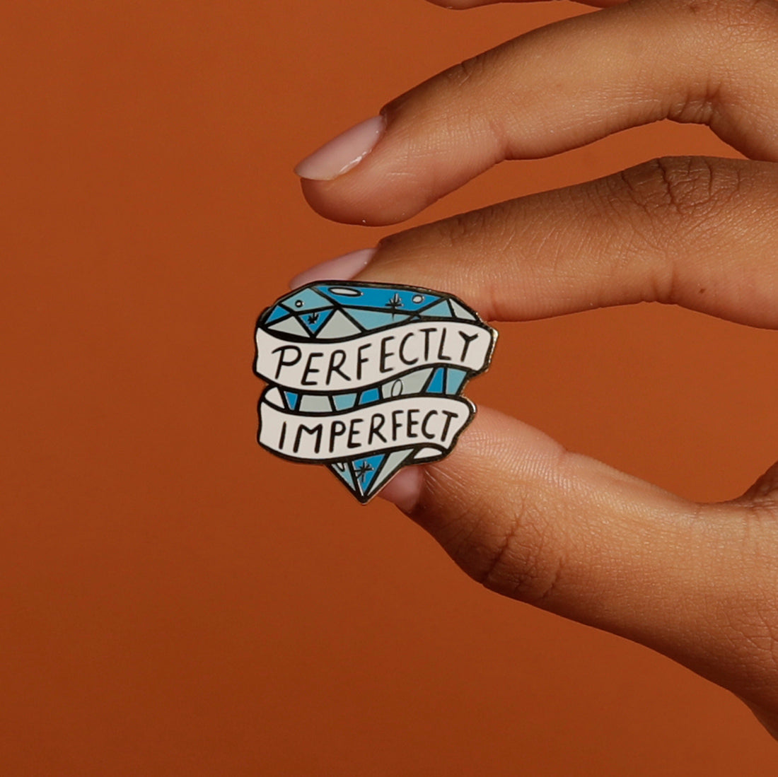 Perfectly Imperfect enamel pin