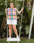 Adaptive Penny Top - Rainbow Gingham