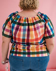 Adaptive Penny Top - Rainbow Gingham