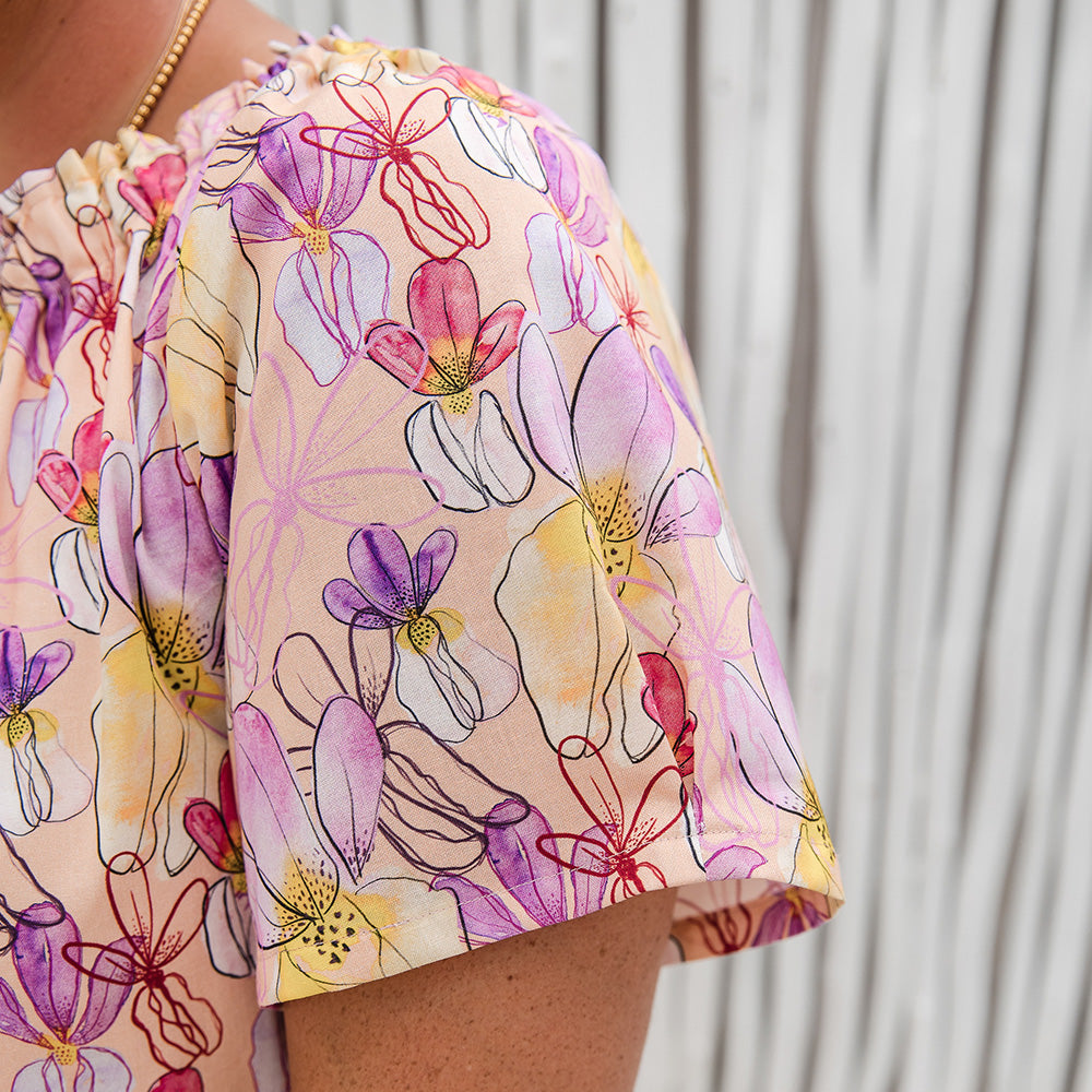 Adaptive Penny Top - Pink Floral