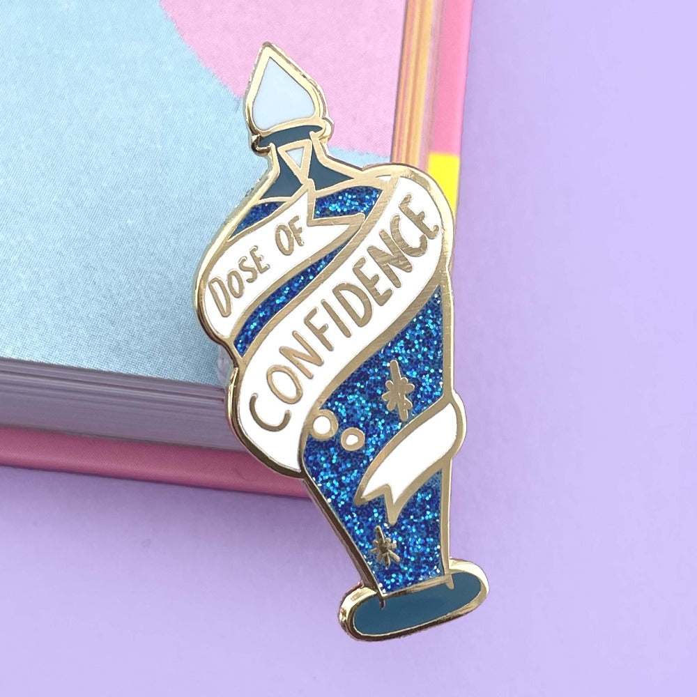 need a dose of confidence, lapel pin
