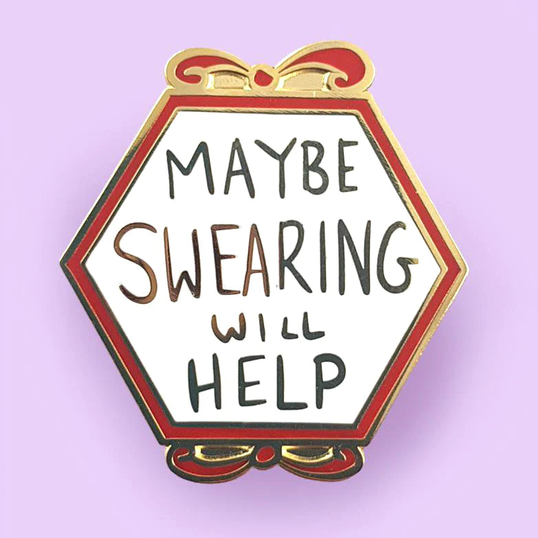 lapel pin maybe swearing will help