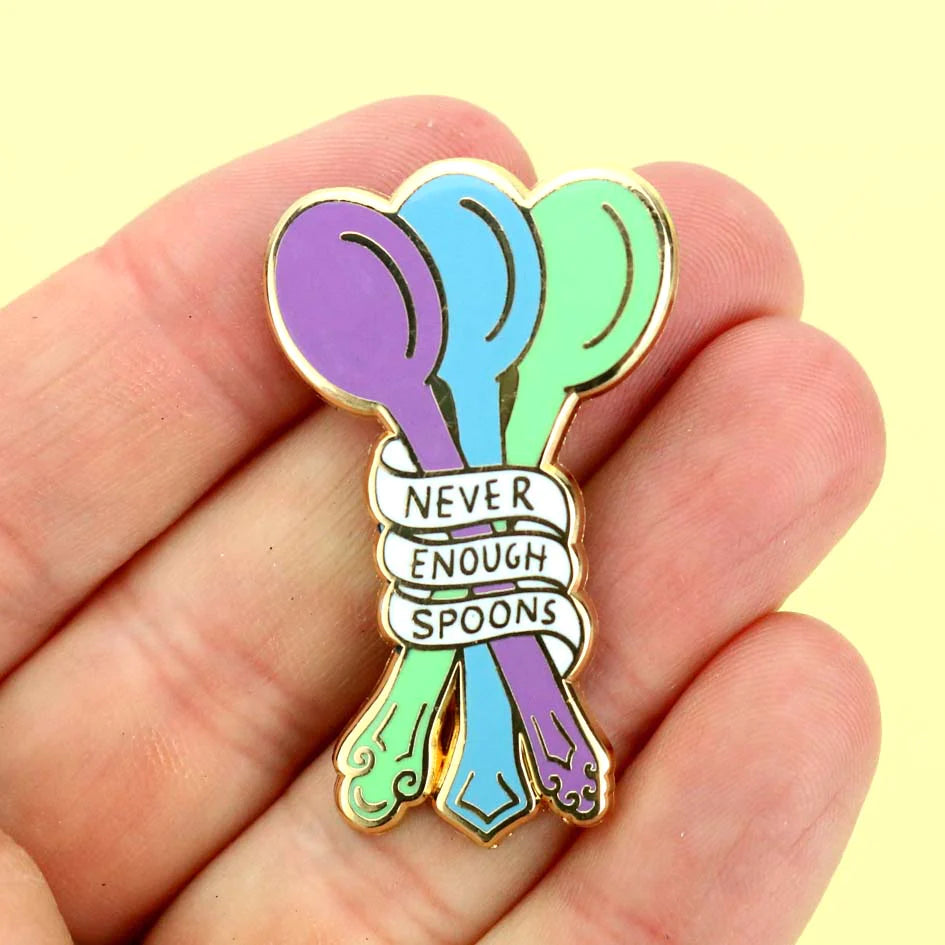 never enough spoons lapel pin