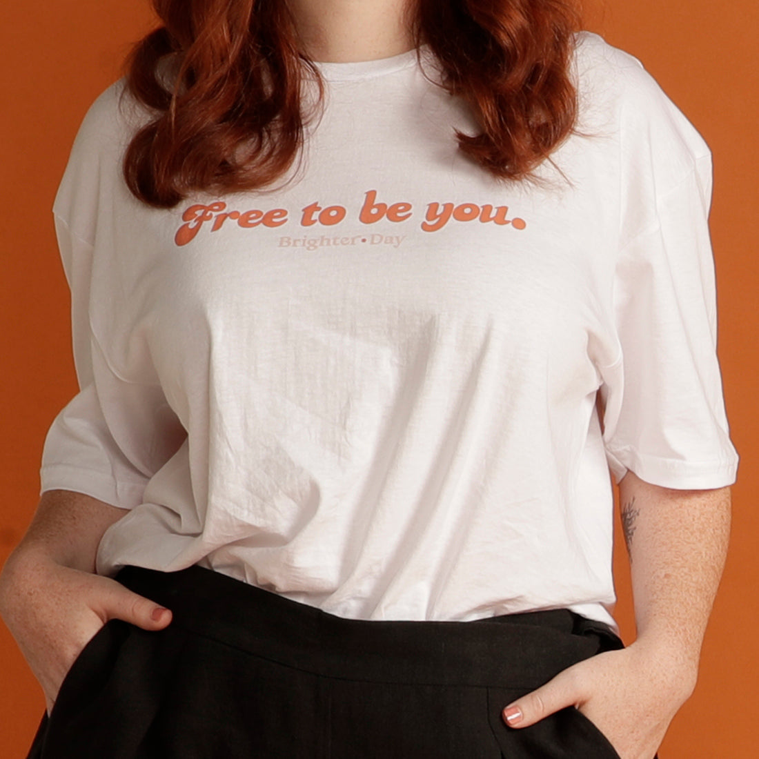Close up Free to be you white tee