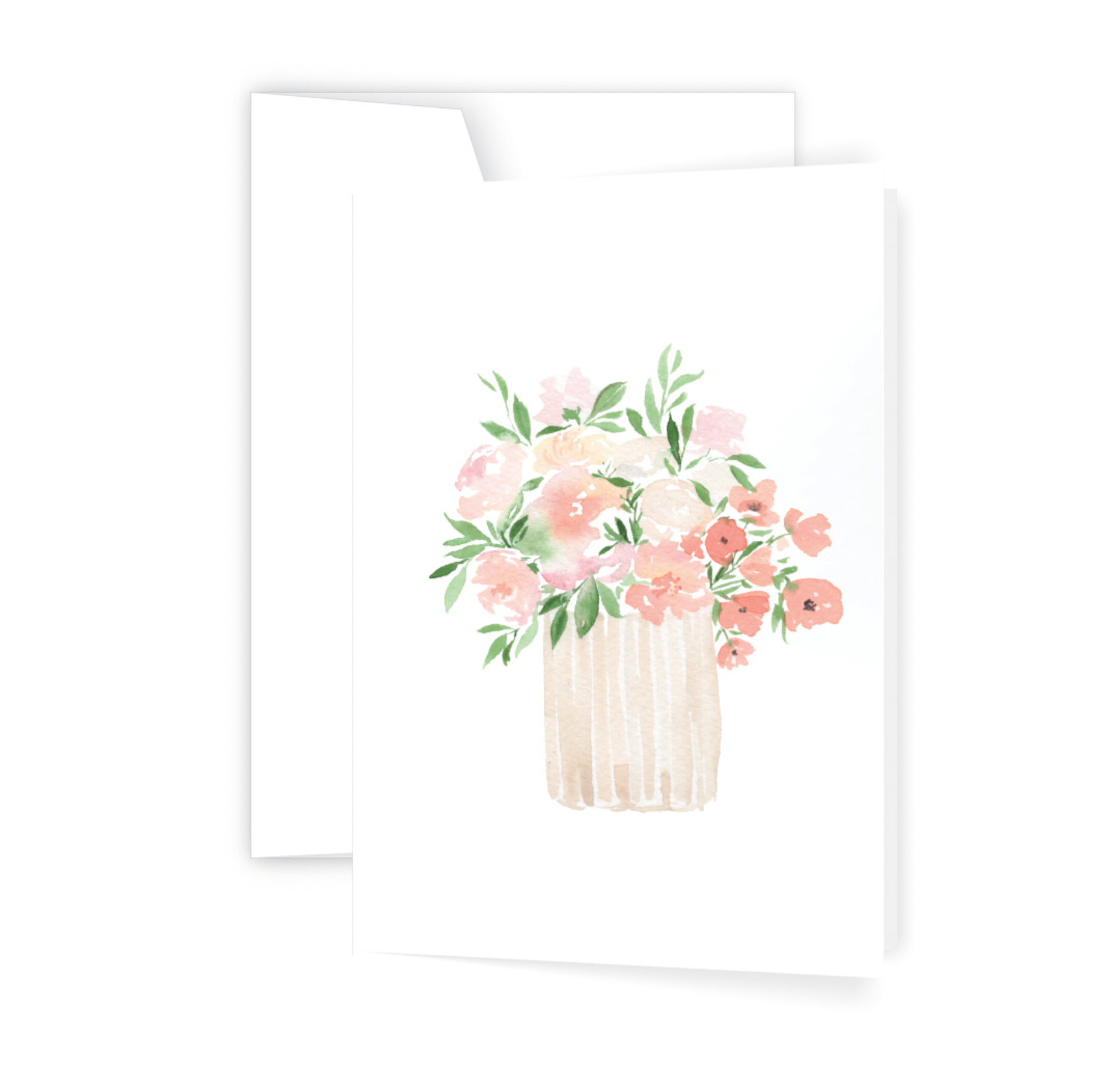 Peach Vase Greeting Card