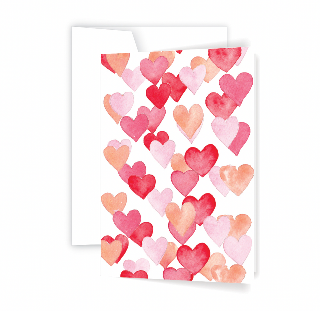 Confetti Hearts Greeting Card at Brighter Day