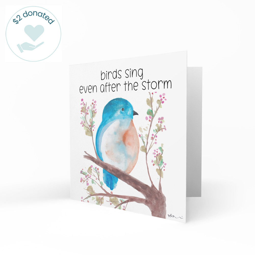 Birds Sing Even After The Storm - Kate&#39;s Greeting Card