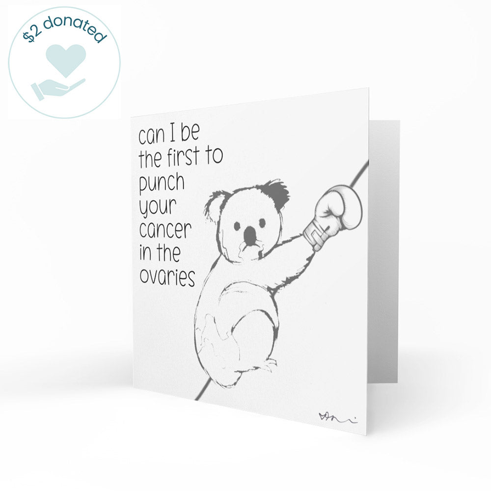 Punch Cancer In The Ovaries - Kate&#39;s Greeting Card