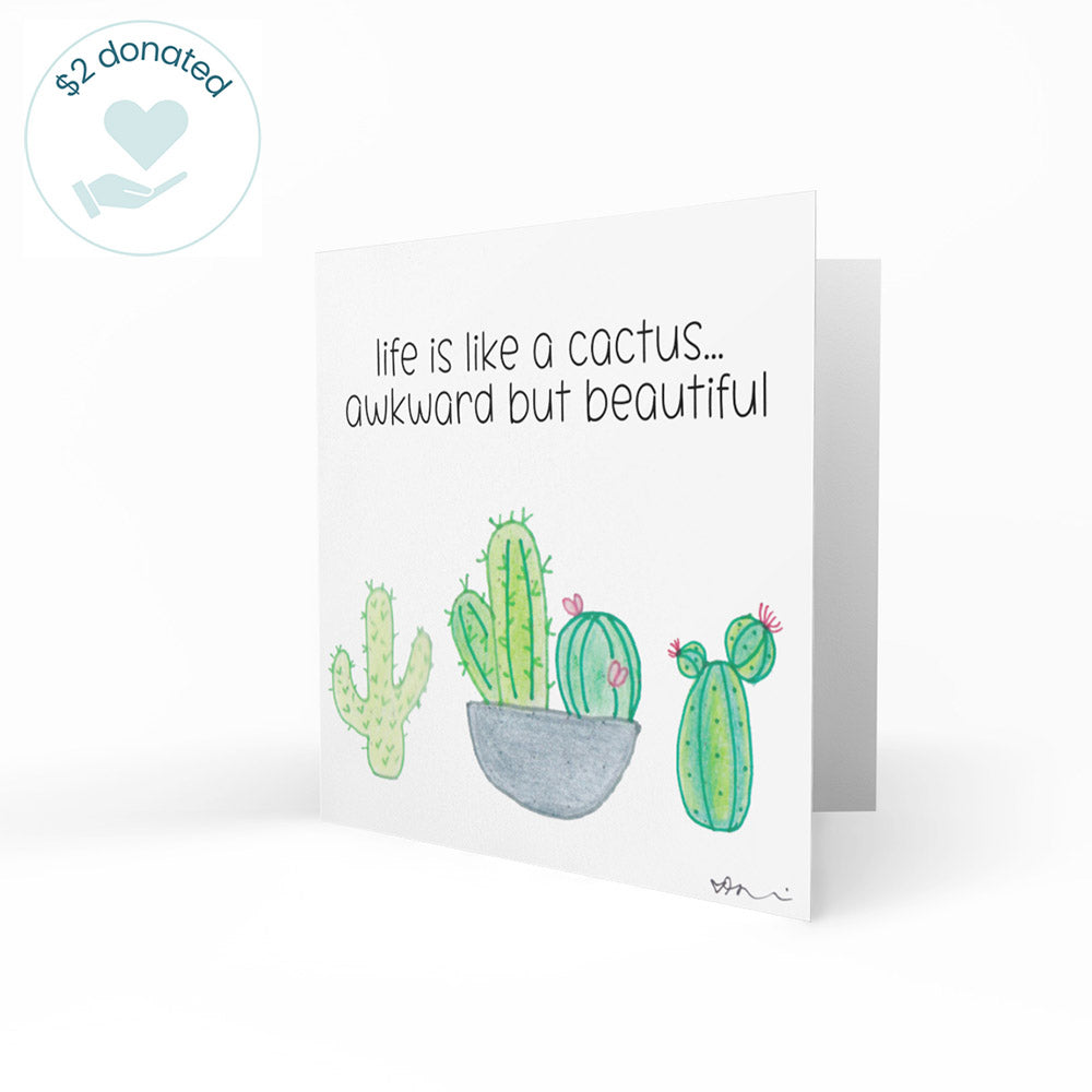 Life Is Like A Cactus - Kate&#39;s Greeting Card