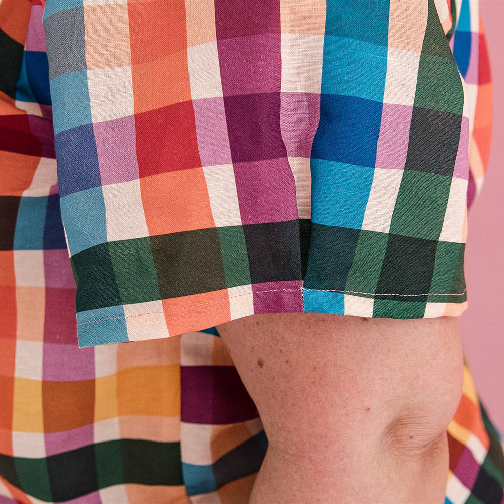 Adaptive Penny Top - Rainbow Gingham